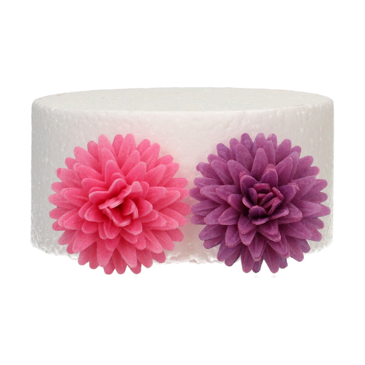 FunCakes Fleurs en Papier Comestibles Deluxe Pompom/Pâquerette Mix Moyenne pk/12