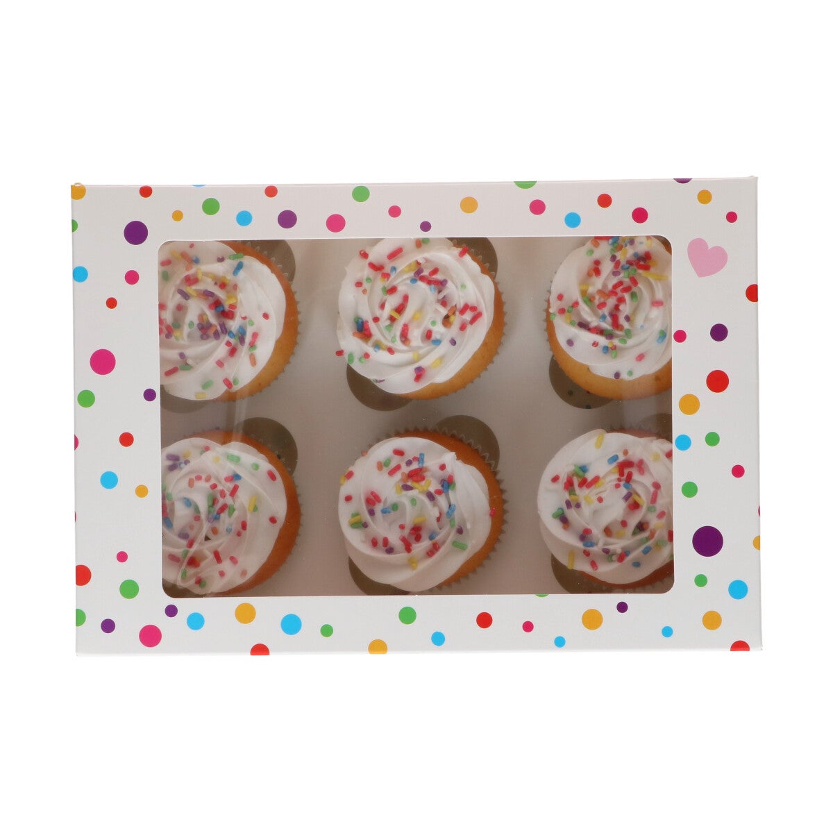 FunCakes Boîte à Cupcakes 6 – Confetti pk/3