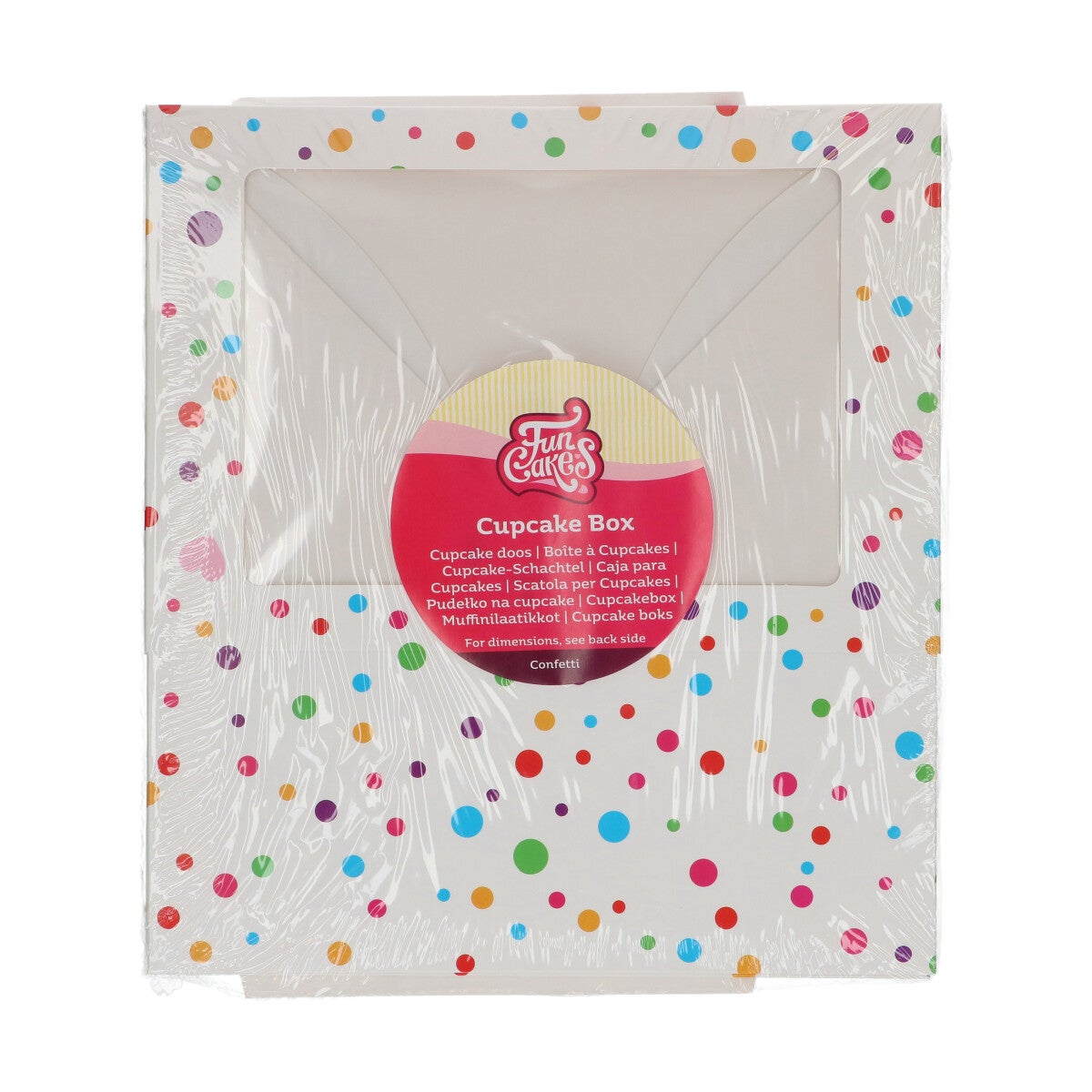 FunCakes Boîte à Cupcakes 6 – Confetti pk/3