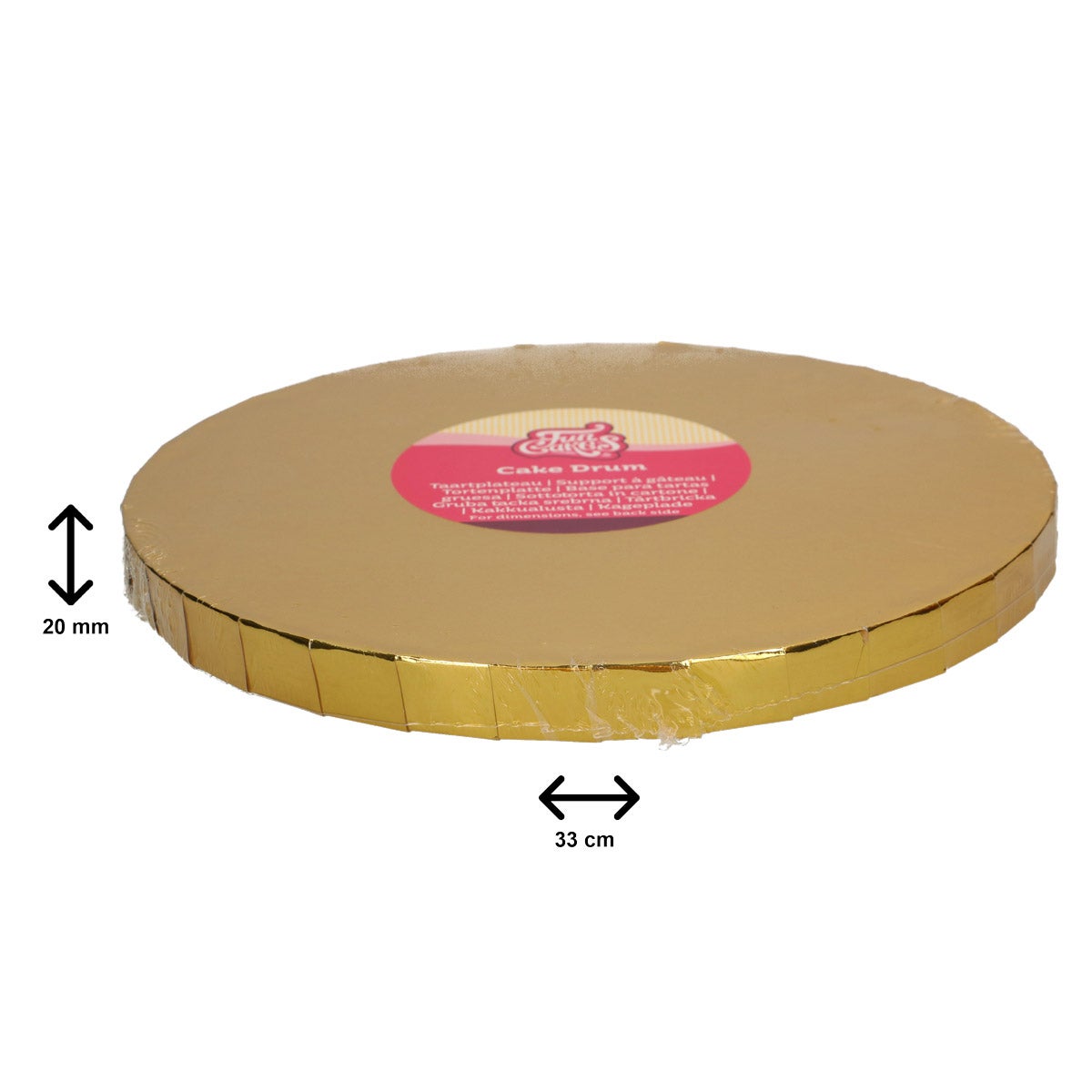 FunCakes Cake Drum Rond Ø33 cm - Goud - 20mm