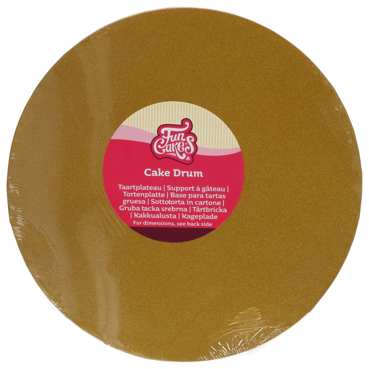 FunCakes Cake Drum Rond Or Brillant Ø 25 cm