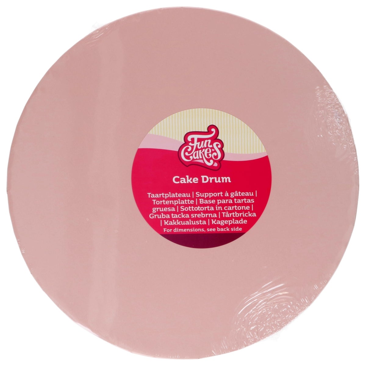 FunCakes Cake Drum Rond Rose Pastel Ø 25 cm