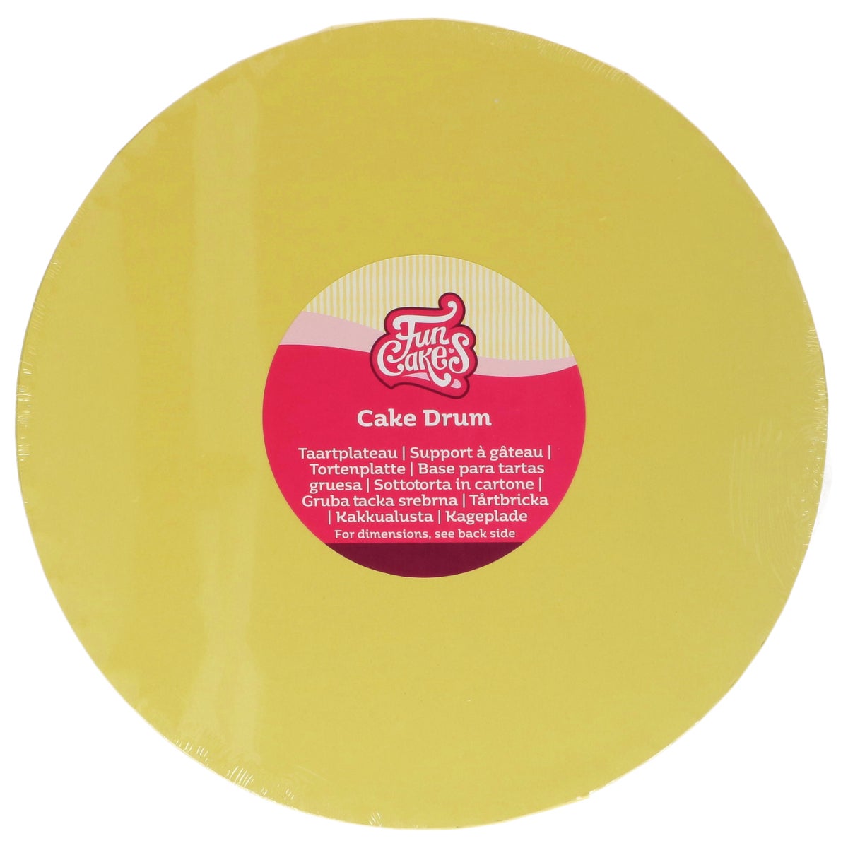 FunCakes Cake Drum Rond Jaune Pastel Ø 25 cm