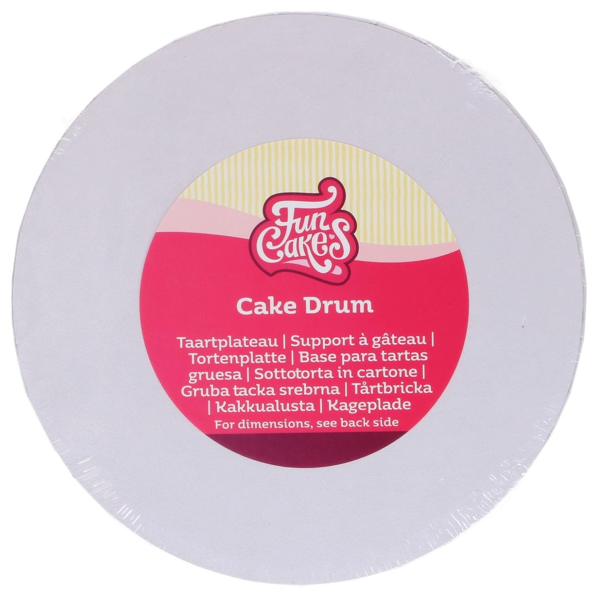 FunCakes Cake Drum Rond Blanc Ø 15 cm