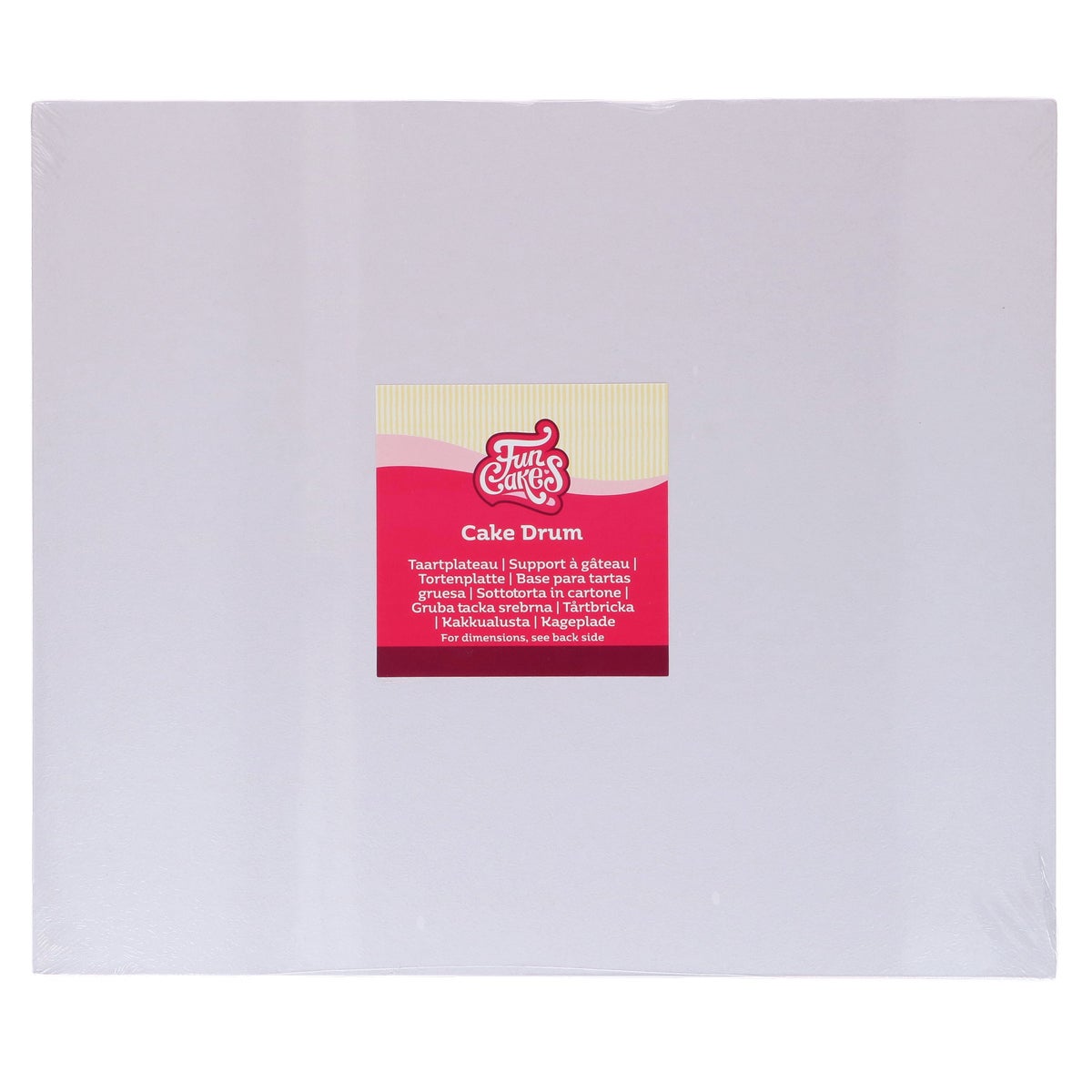 FunCakes Cake Drum Rectangulaire Blanc 35 x 30 cm