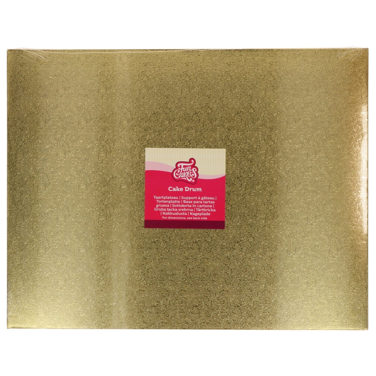 FunCakes Cake Drum Rectangulaire Or 45 x 35 cm