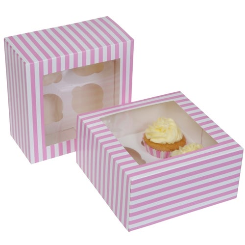 House of Marie Cupcake Box 4 -Circus Pink- pcs/2