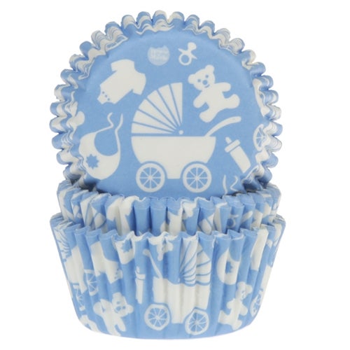 House of Marie Baking Cups Baby Blue pk/48