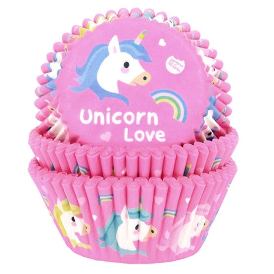 House of Marie Caissettes à Cupcakes - Licorne pcs/50