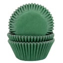 House of Marie Caissettes à Cupcakes - Vert foncé pcs/48