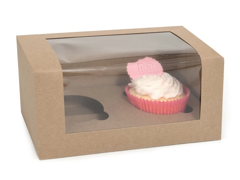 House of Marie Cupcake Doos 2 - Kraft pk/3