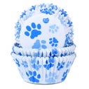House of Marie Caissettes à Cupcakes - Paw Blue pcs/48