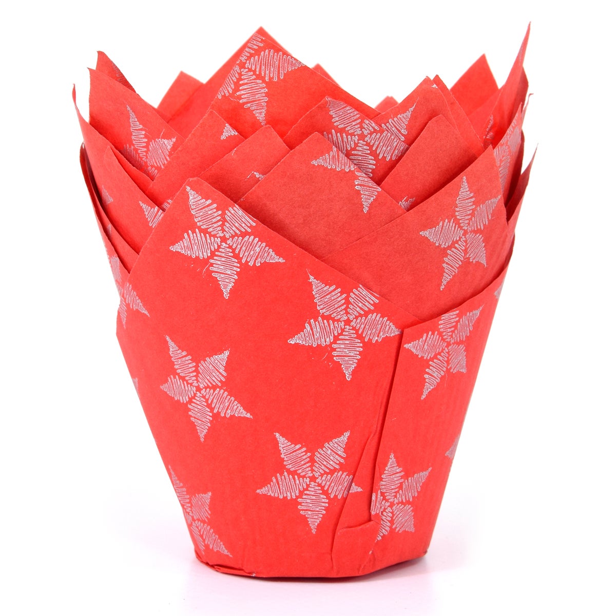 House of Marie Caissettes à Muffin - Tulip Stars Red pcs/36