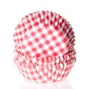House of Marie Baking cups Gingham Red - pk/48