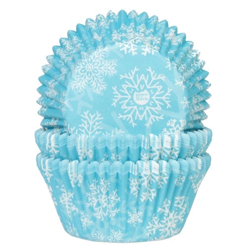 House of Marie Baking Cups Flocon de Neige Bleu pcs/48