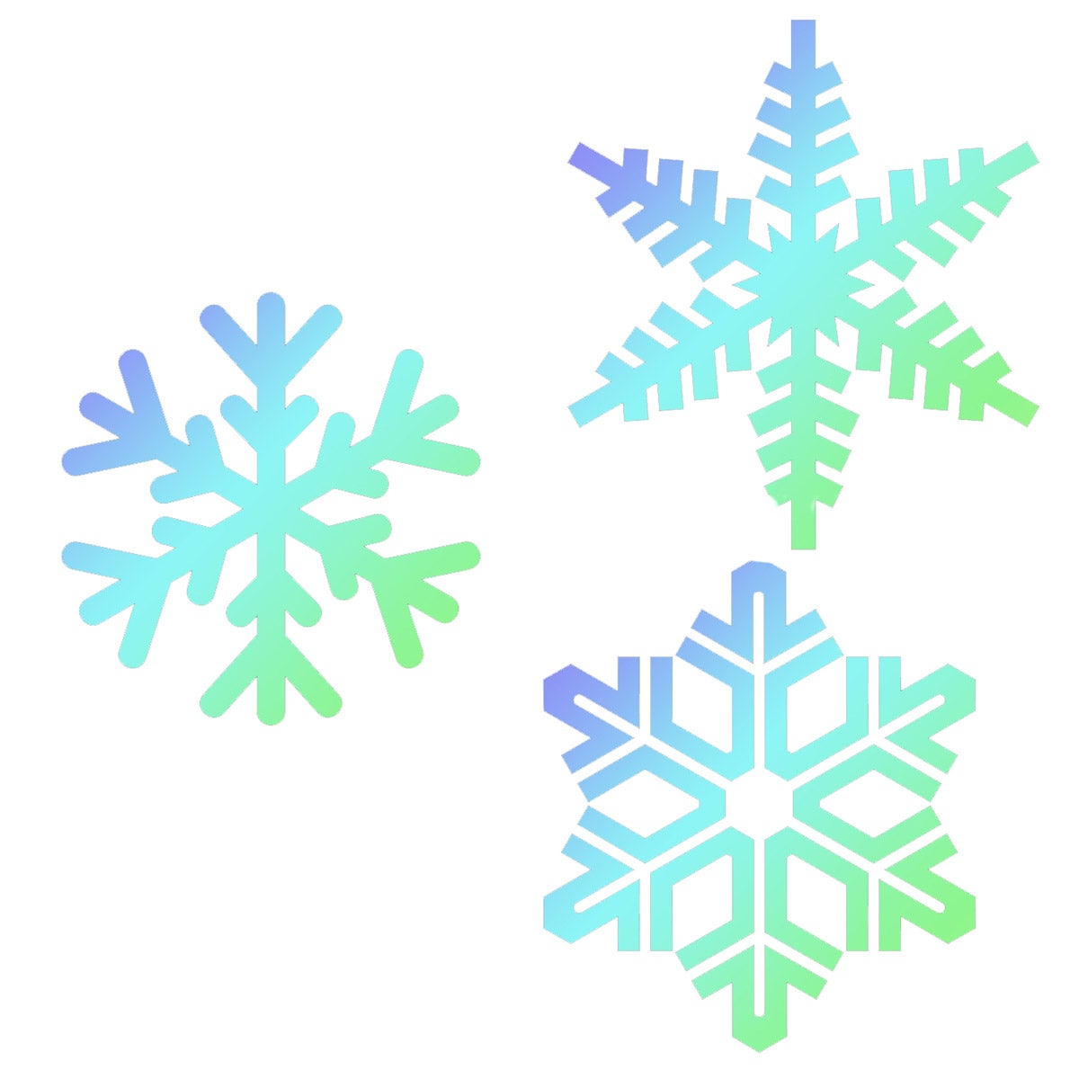 JEM Stencil Snowflakes pcs/3