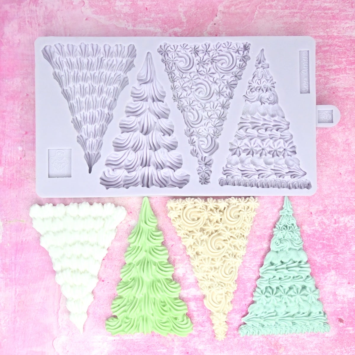 Karen Davies Moule en Silicone - Buttercream Xmas Trees