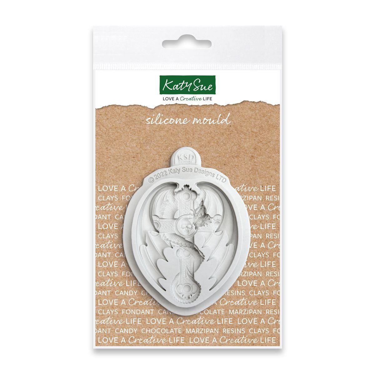 Katy Sue Moule Dragon Cross Moule en silicone Moule