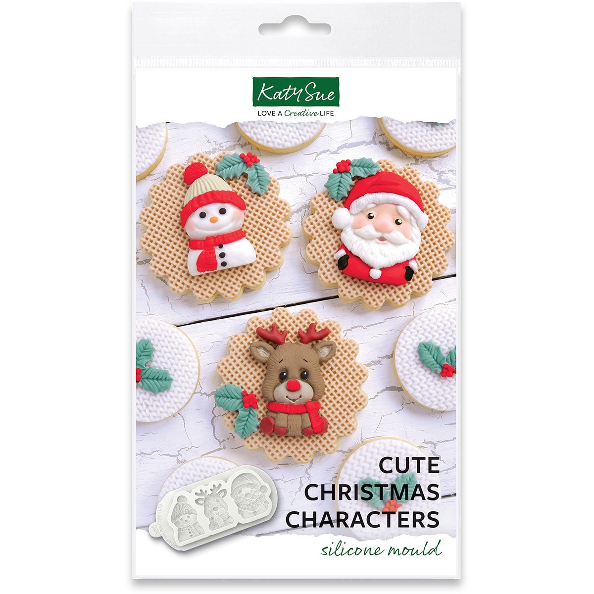 Katy Sue Moule en silicone - Personnages de Noël mignons