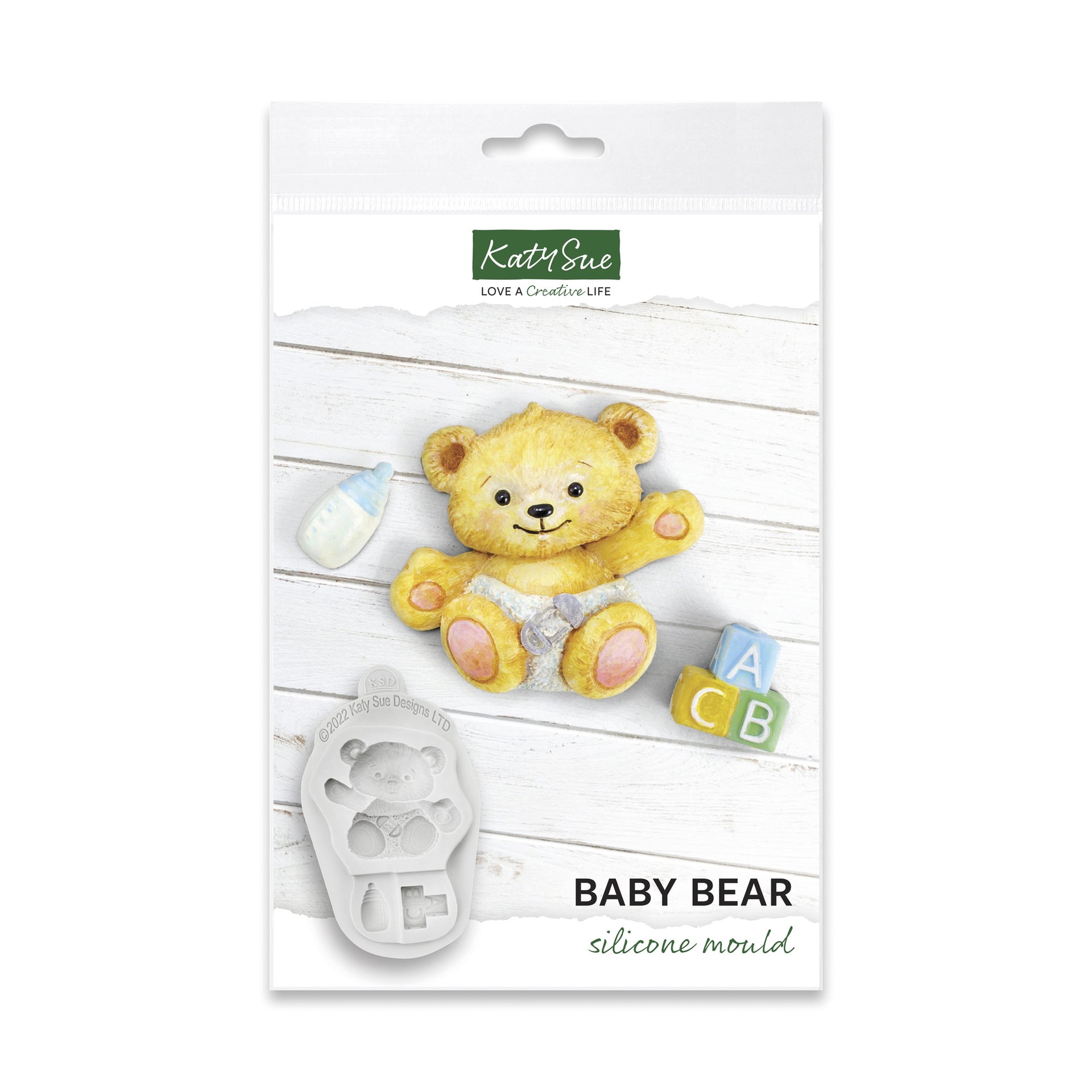 Katy Sue Moule en Silicone - Ourson & Biberon