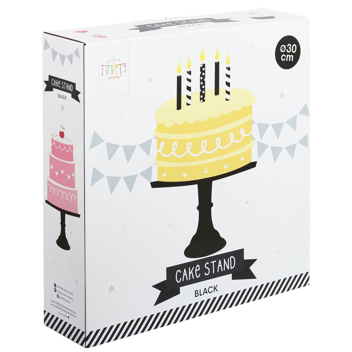 Grand support à gâteaux - Noir