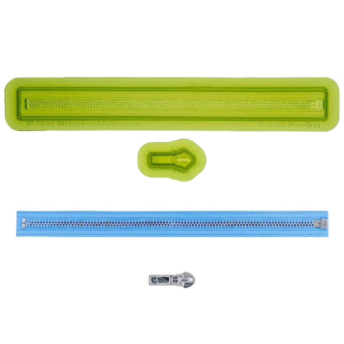 Marvelous Molds Moule en Silicone - Zipper & Pull Mold