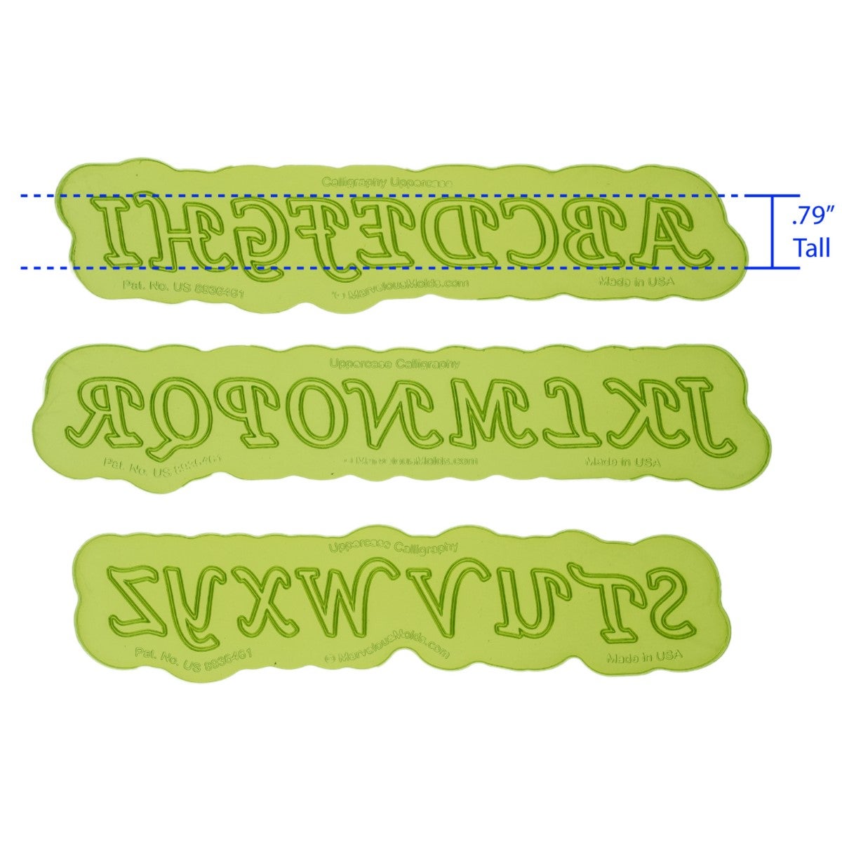 Marvelous Molds Moule en Silicone - Calligraphy Uppercase Flexabet™