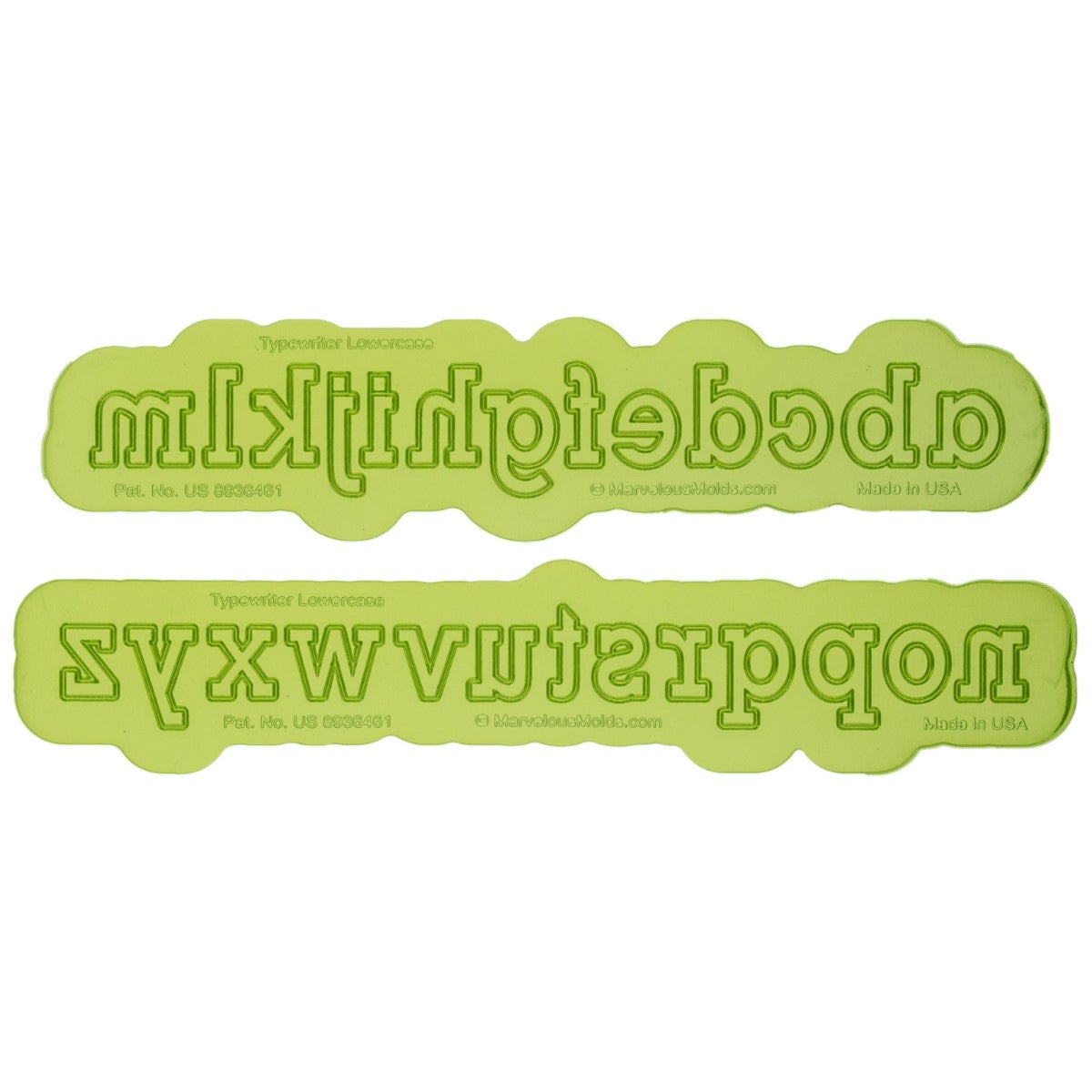 Marvelous Molds Moule en Silicone - Typewriter Lowercase Flexabet™