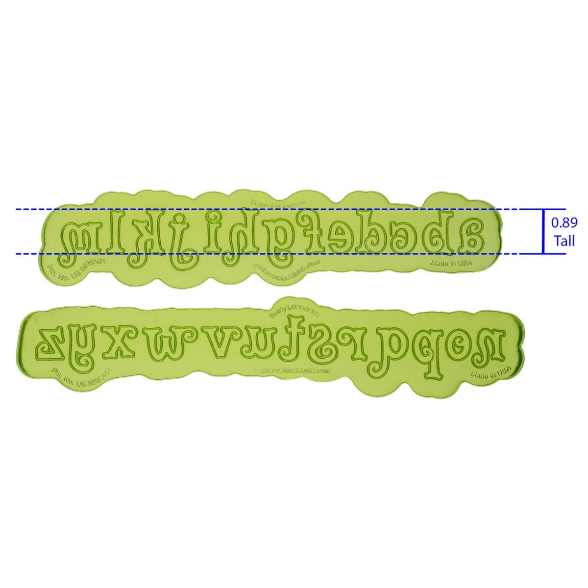 Marvelous Molds Moule en Silicone - Swirly Lowercase Flexabet™