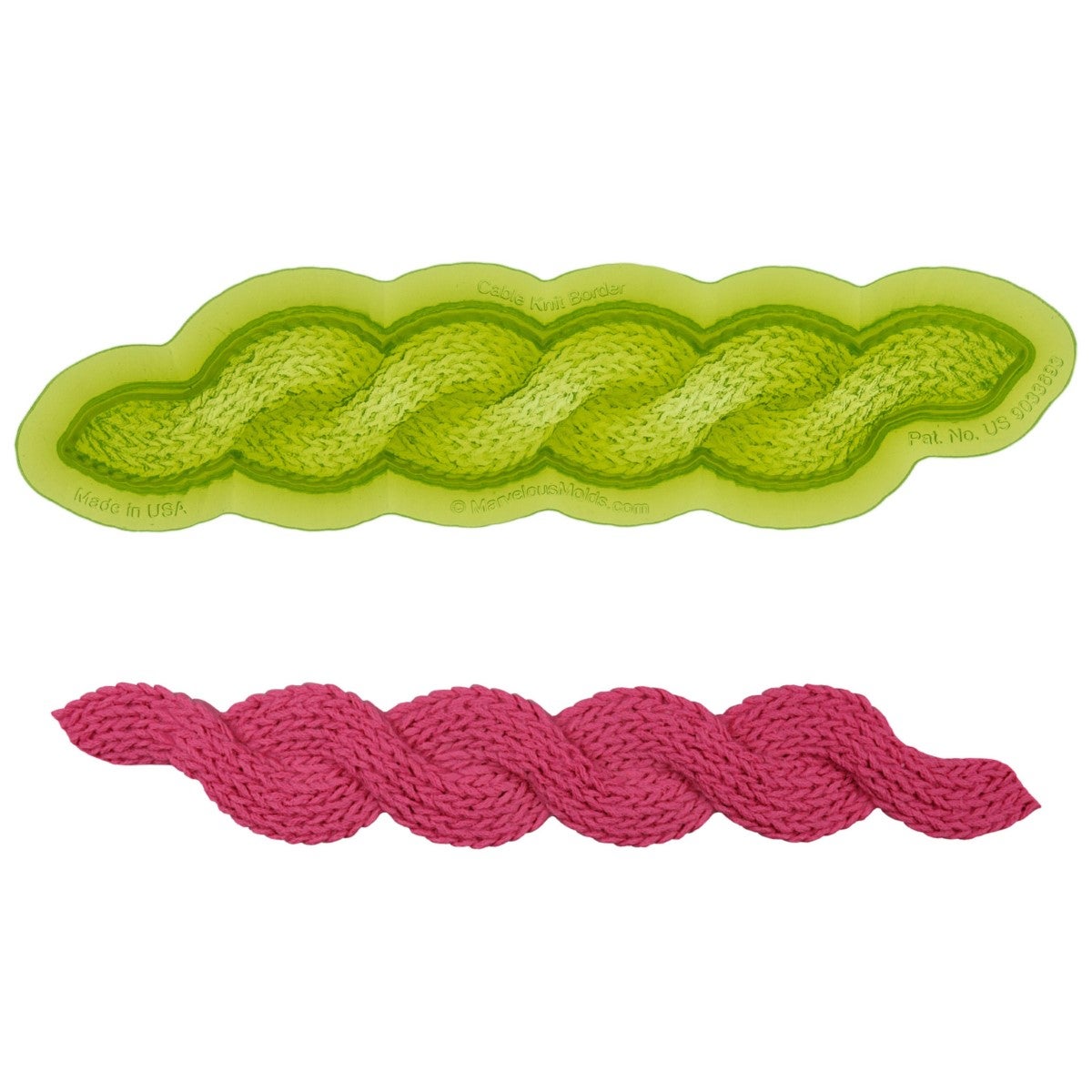 Marvelous Molds Moule en Silicone - Cable Knit Border Mold
