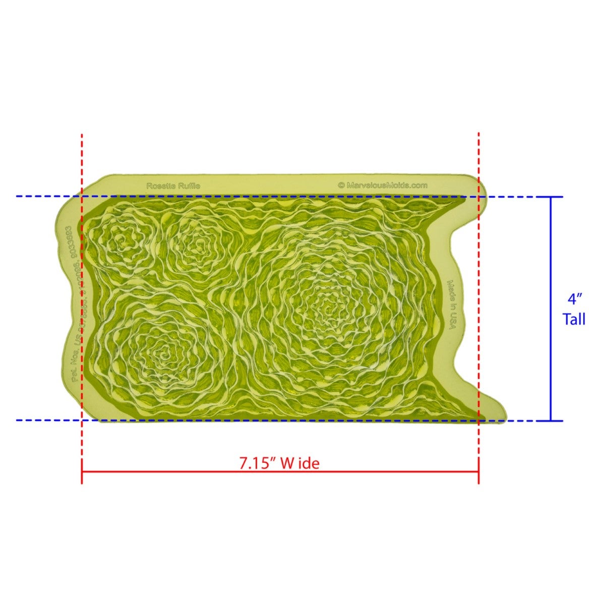 Marvelous Molds Moule en Silicone - Rosette Ruffle Simpress