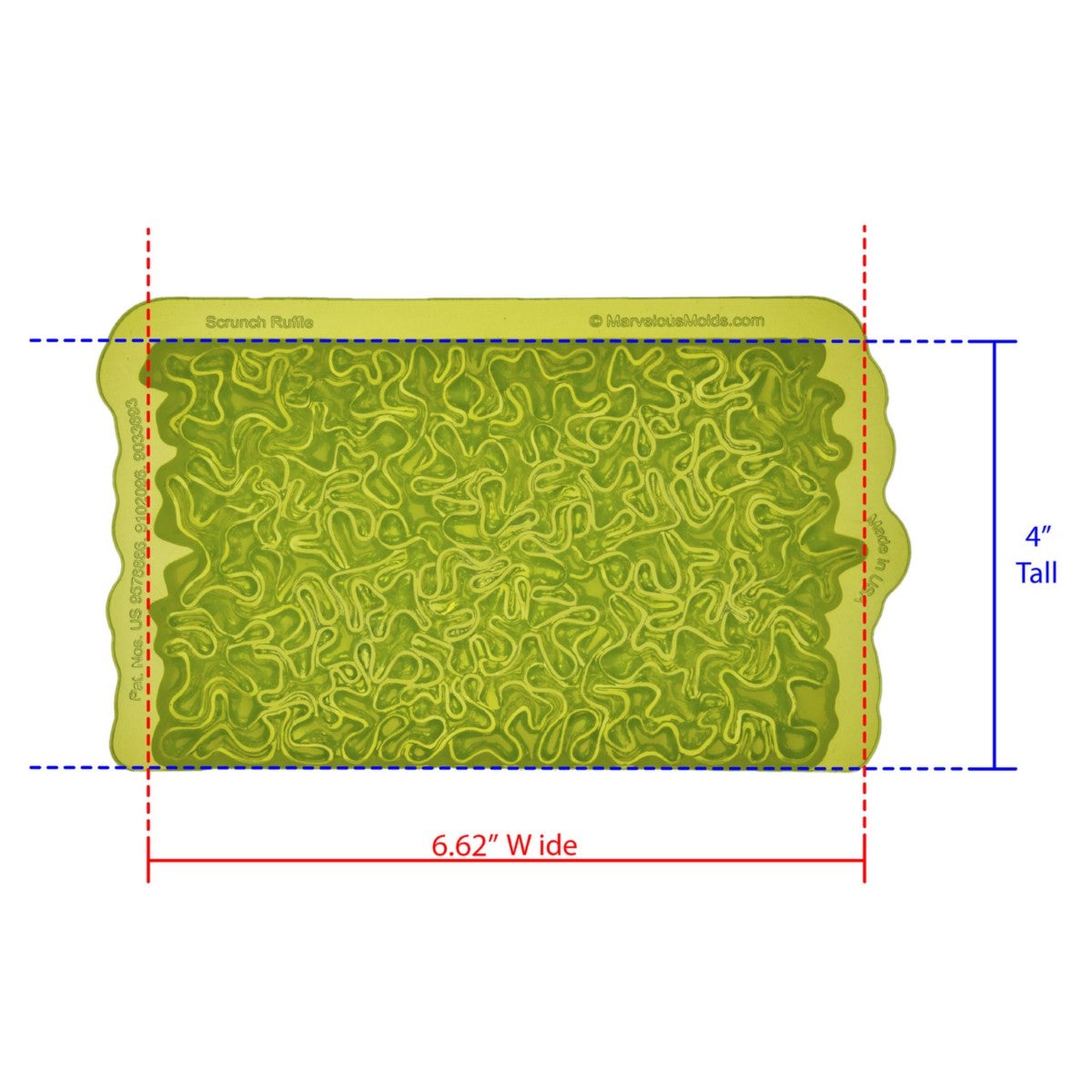 Marvelous Molds Moule en Silicone - Scrunch Ruffle Simpress®