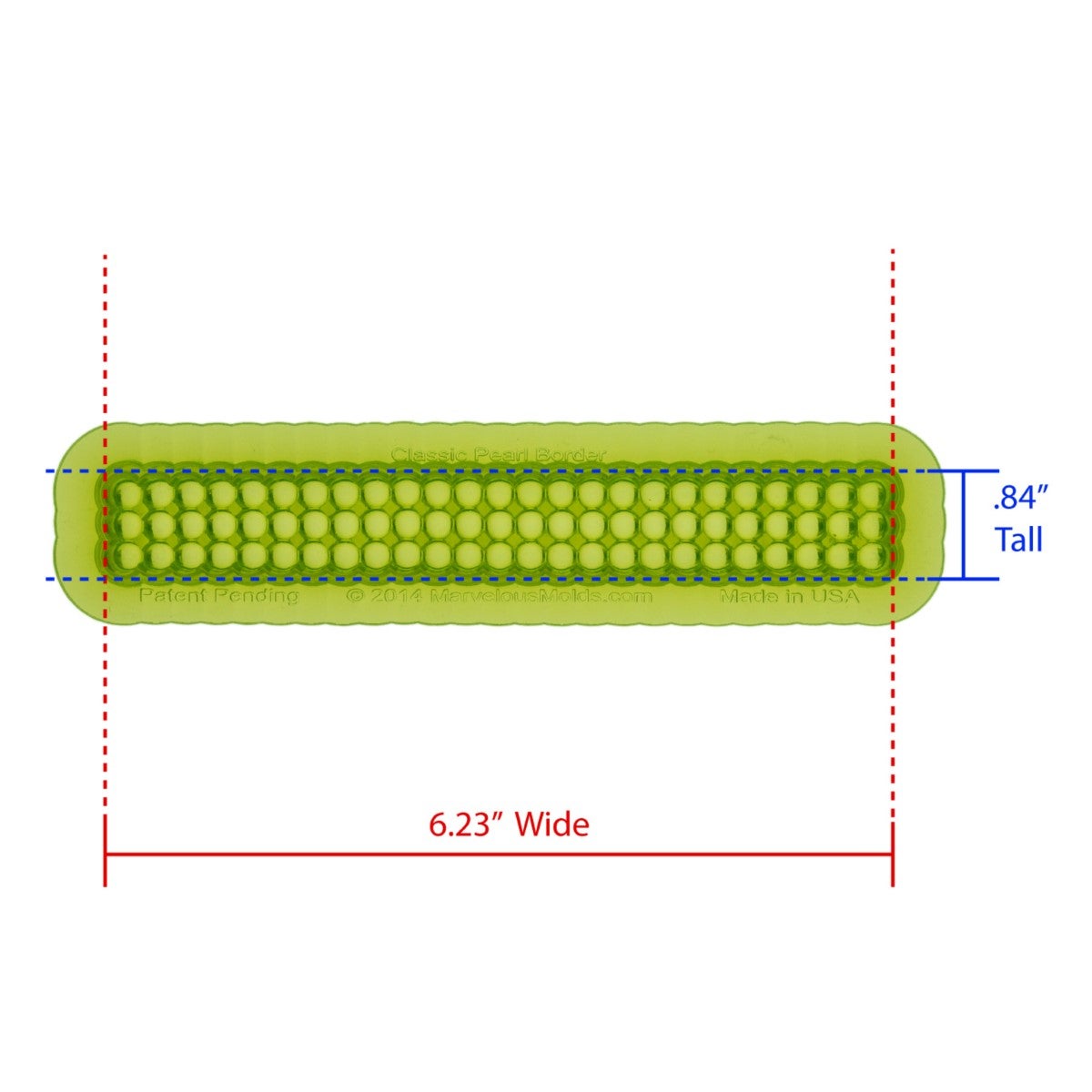 Marvelous Molds Moule en Silicone - Classic Pearl Border Mold
