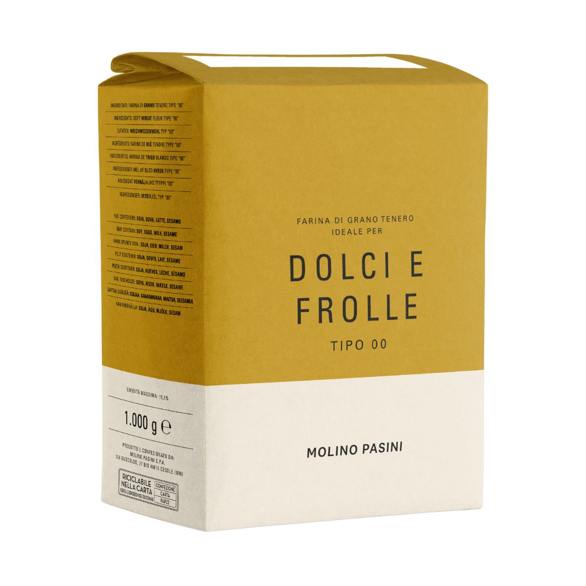 Molino Pasini Pâtisserie Farine de Blé Type 00 100 % 1 kg
