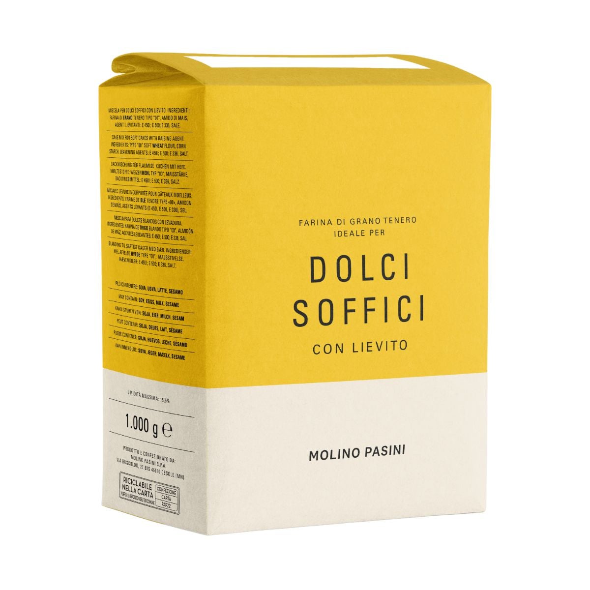 Molino Pasini Mélange pour Gâteau Moelleux avec Levure 1 kg