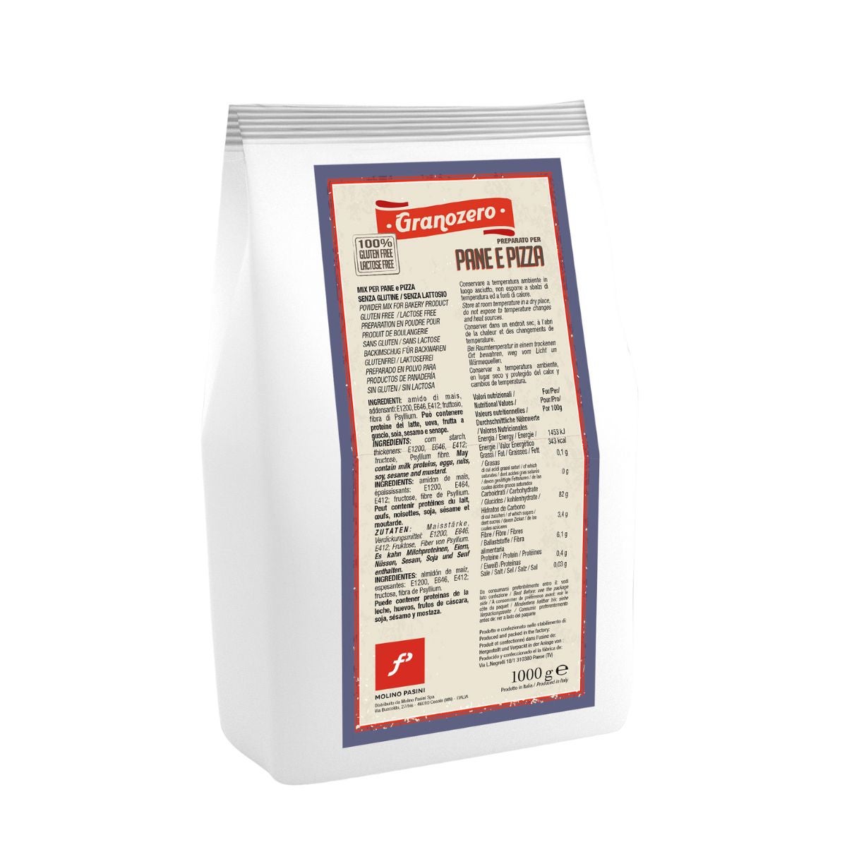 Molino Pasini Farine Sans Gluten Pain et Pizza 1 kg