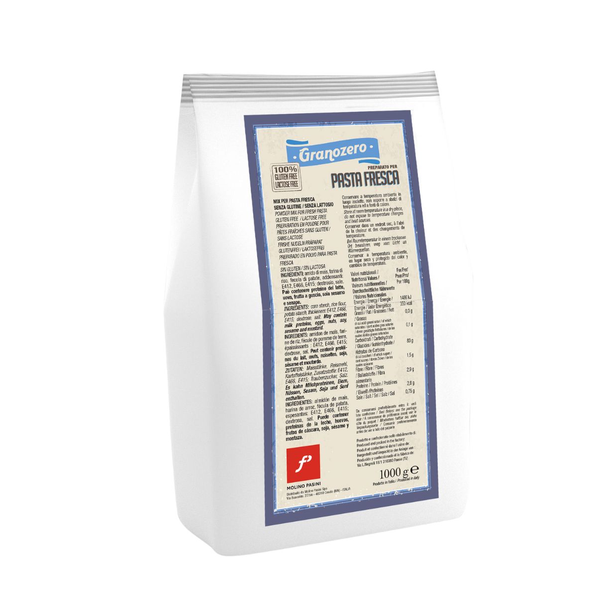 Molino Pasini Farine Sans Gluten Mélange pour Pâtes Fraîches 1 kg