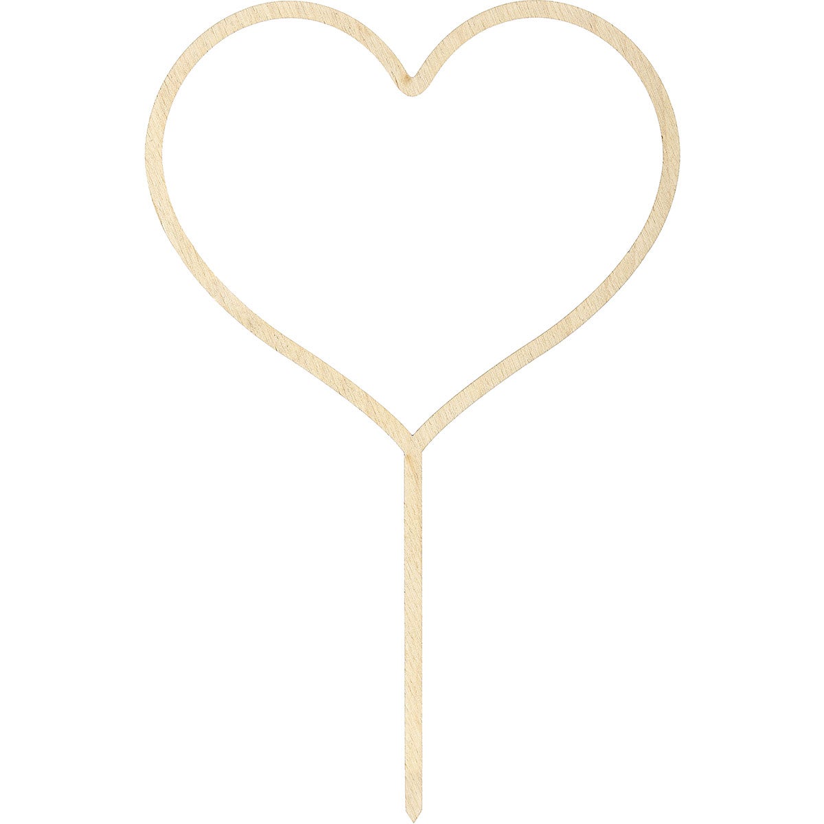 PartyDeco Wooden Cake Topper Cœur 23 cm