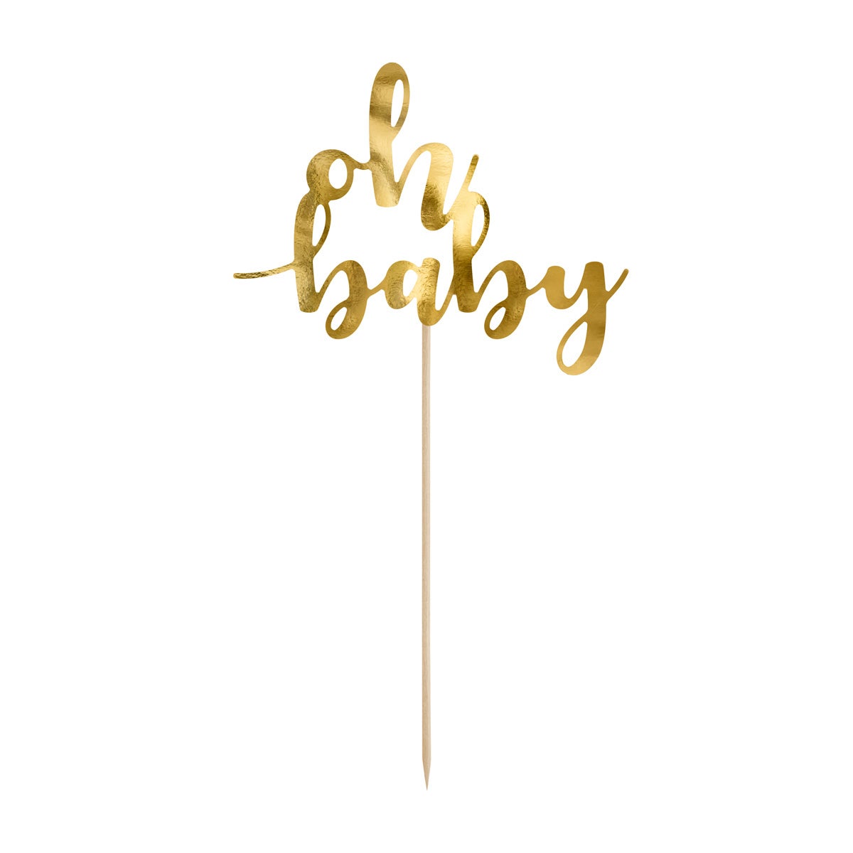 PartyDeco Cake Topper Oh Baby - Or