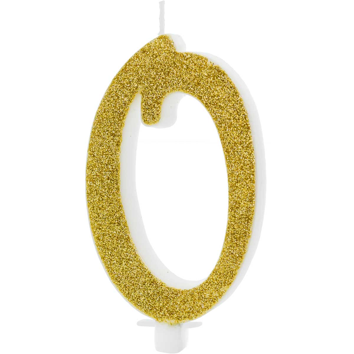 PartyDeco Bougies d'anniversaire Numéro 0 - Modern Gold