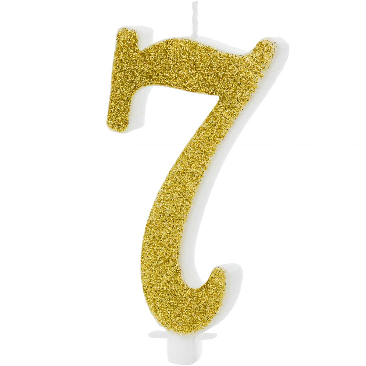 PartyDeco Bougies d'anniversaire Numéro 7 - Modern Gold