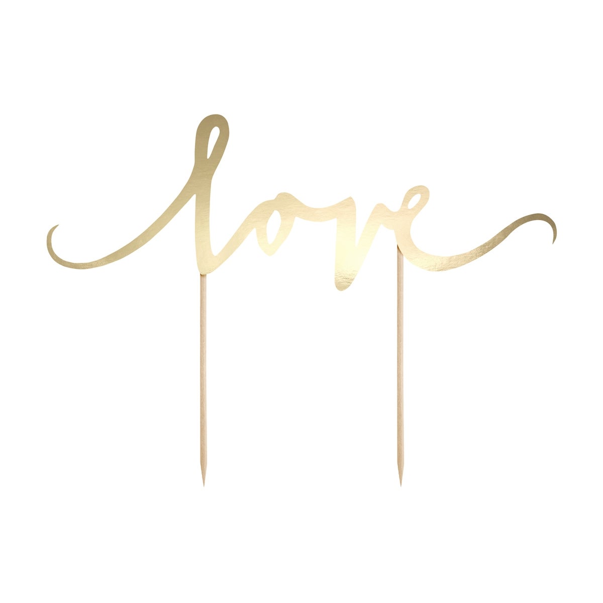 PartyDeco Cake Topper Love - Or