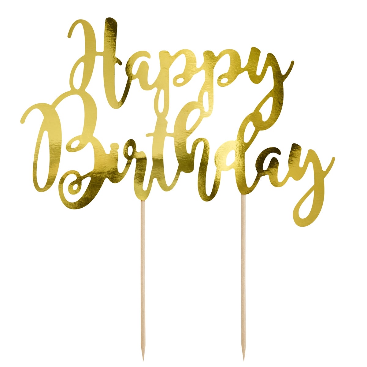 PartyDeco Cake Topper Happy Birthday - Or