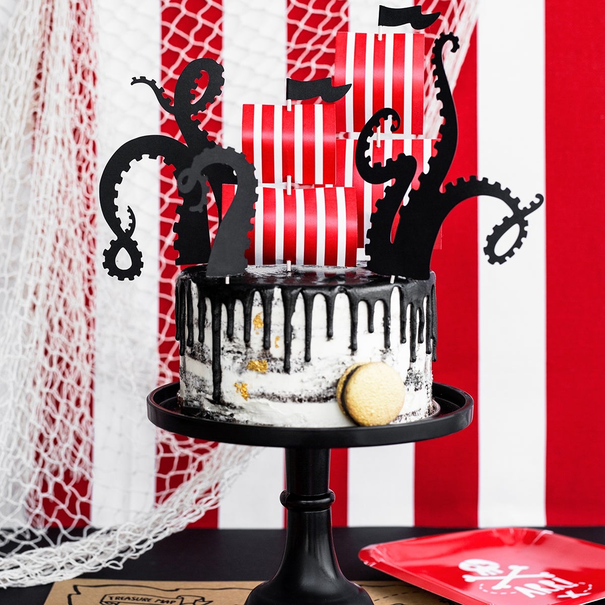 PartyDeco Cake Toppers Pirates Party pk/5