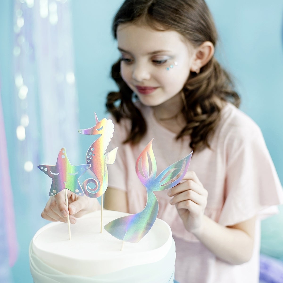 PartyDeco Cake toppers Mermaid pk/3