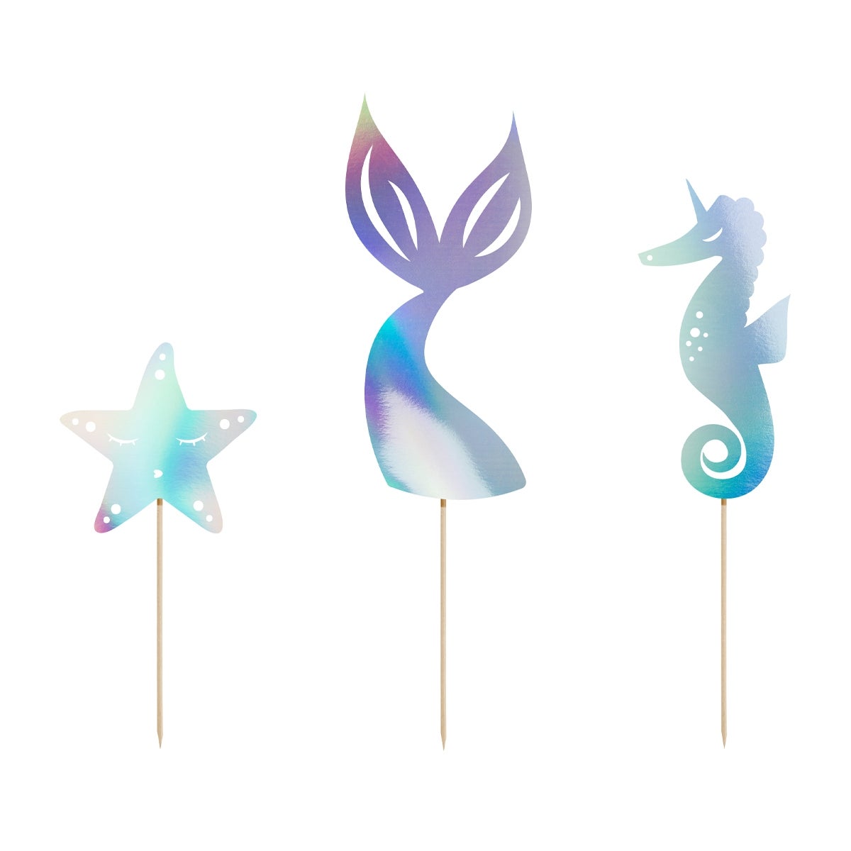 PartyDeco Cake toppers Mermaid pk/3