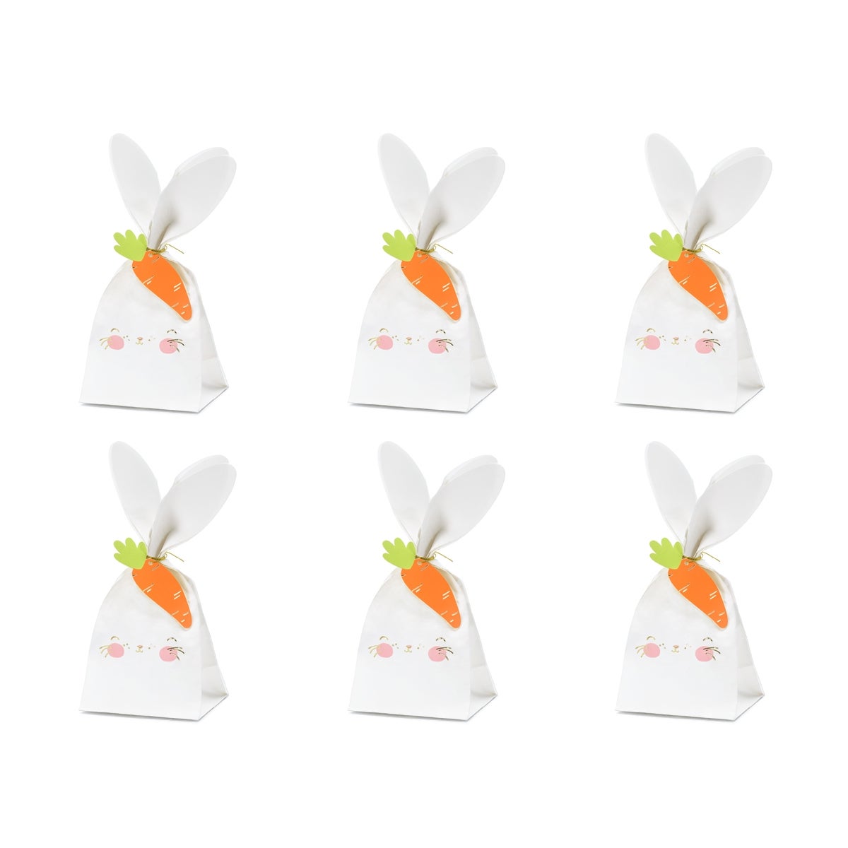 PartyDeco Sacs à friandises Lapin pk/6