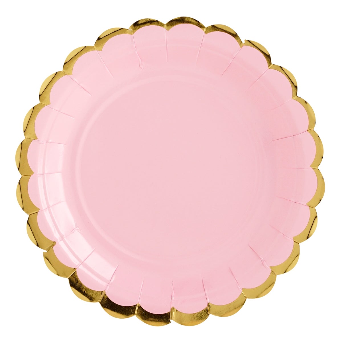 PartyDeco Assiettes - Rose Clair 18cm pcs/6