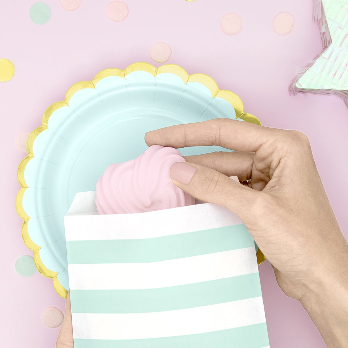 PartyDeco Assiettes - Menthe 18cm pcs/6