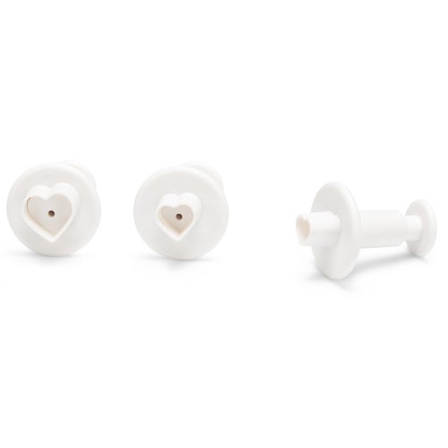 Patisse emporte-piece poussoir Coeur set/3